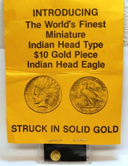 Miniature Indian Head $10 Gold Piece