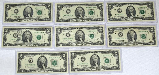 (5) 1995 $2 Notes, (3) 2003 Series $2 Notes