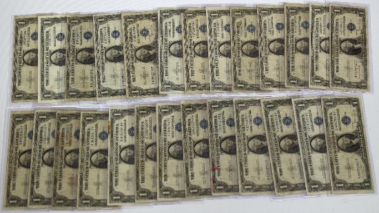 (20) 1935 Series $1 Blue Seal Silver Certificates