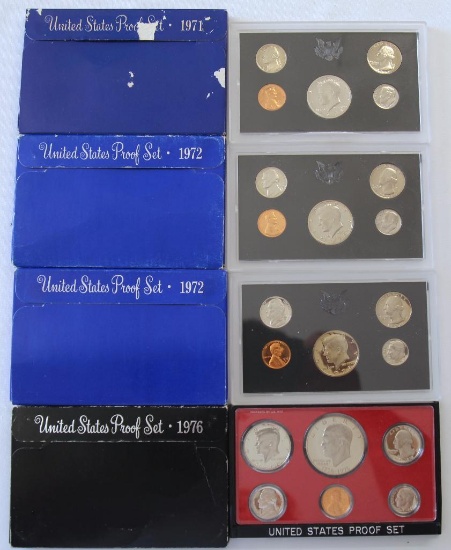 U.S. Mint 1971, (2) 1972, 1976 Proof Sets