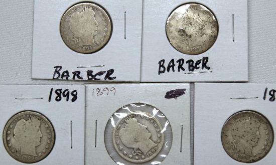 1894,1895,1898,(2)1899 Barber Quarters