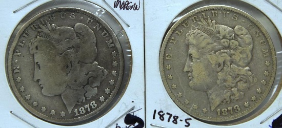 1878,1878S Morgan Dollars