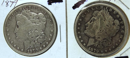 (2)1879 Morgan Dollars