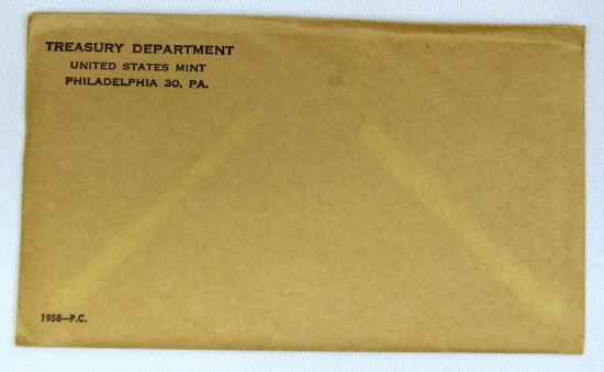 U.S. Mint 1958 Proof Set, Envelope Still Sealed