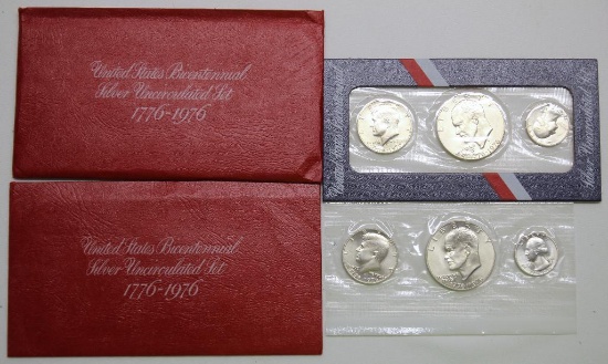 U.S. Mint (2) 1976 U.S. Bicentennial Silver Uncirculated Sets