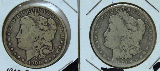 1900O,1901O Morgan Dollars