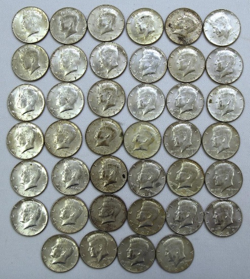 (40) 40% Silver 1965-1969 Kennedy Half Dollars