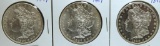(2) 1897, (1) 1898 Morgan Dollars, Possible Cleaning?