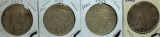 (4) 1923 Peace Dollars