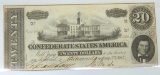 Confederate States of America Richmond 1864 $20 Note