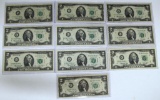 (10) 1976 $2 Notes