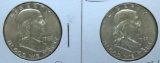 (2)1962D Franklin Half Dollars