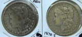 1878,1878S Morgan Dollars