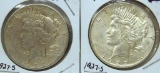 (2)1927S Peace Dollars