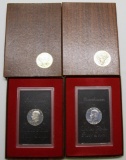 U.S. Mint 1971, 1972 Brown Box Eisenhower Silver Proof Dollars
