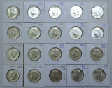 (20) 1964 90% Silver Kennedy Half Dollars, Mostly Uncirculated
