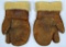 WWII U.S. Army Air Force Leather & Wool Pilots Gloves, Type A-9A, Large, Tag Inside 