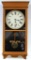 Large Sessions Regulator Oak Wall Clock w/Pendulum and Key, 39