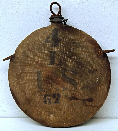 U.S. American Indian Wars Military Canteen with Canvas Cover and Cork