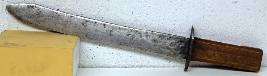 Frontier Bowie Type Knife Made from File, 9 3/4" Blade, 13 1/2" Overall