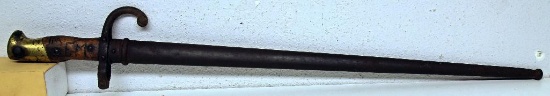 Early German Bayonet and Scabbard Marked "Alex. Coppel Solingen", 20 3/8" Blade, 25 1/4" Overall
