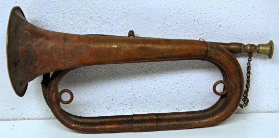 Old Cavalry Style Bugle w/Damage and No Markings