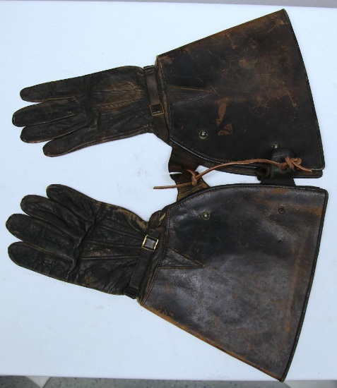 Fancy Leather Civil War Cavalry Gauntlet Gloves