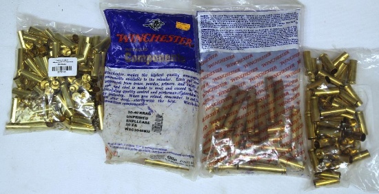 Mixed Lot of New Brass for Reloading - 100 Rounds .41 Magnum, 50 Rounds .30-40 Krag, 45 Rounds
