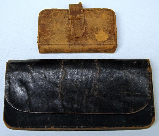 Civil War Era Leather Billfold and Coin Purse