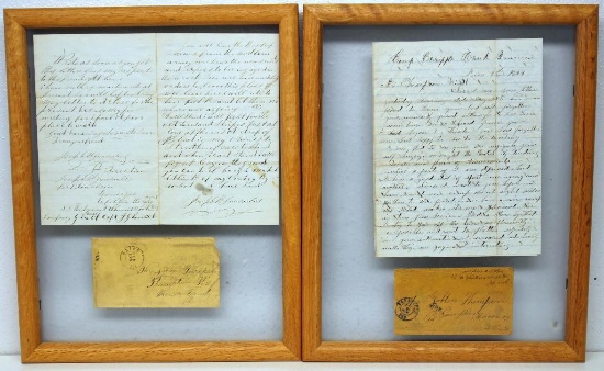 (2) Civil War Letters to Zeblon Thompson at Mercer County, Illinois - (1) From G,N, White Dated June