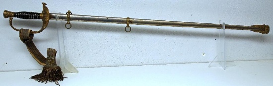 Civil War U.S. Model 1860 Staff and Officers Sword w/Scabbard, "M.C. Lilley & Co. Columbus O"
