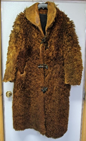 Old Frontiersman Buffalo Hide Coat, Some Worn Areas