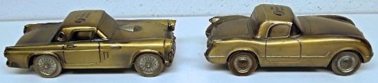(2) Metal Automobile Toy Banks w/Keys from State Federal Savings Made by Banthrico Inc, Chicago, USA