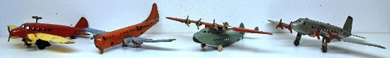 (4) Pressed Steel Toy Airplanes, Some Missing Parts