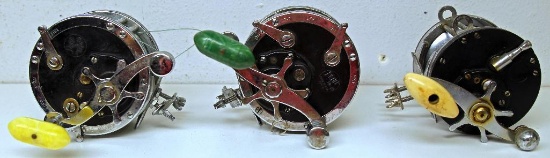 (3) Vintage Deep Sea Fishing Reels - (2) Penn No. 49, other Unmarked