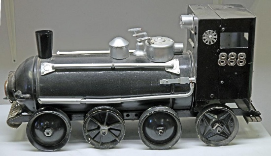 Handcrafted Folk Art Train Engine, 30" Long, 15 1/2" Tall