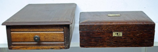 Small Walnut Box and Walnut Drawer