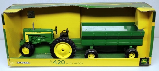 Ertl Die Cast Toy 1/16 Scale 1956 420 Tractor w/Wagon