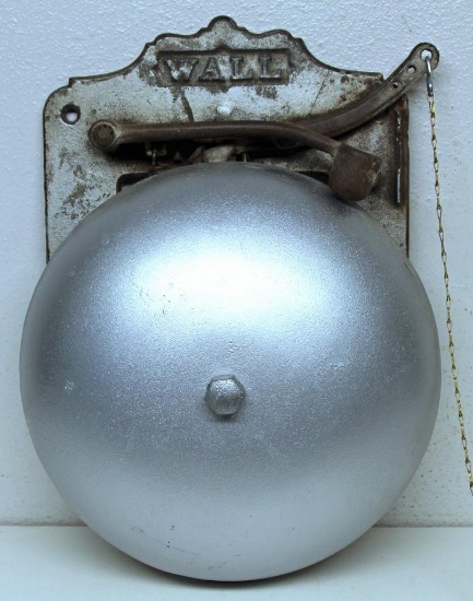 10" Mechanical Wall Cast Iron Wall Mount Bell, Possibly for Boxing Ring
