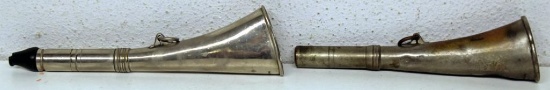 (2) Antique Referee Reed Whistle Horns
