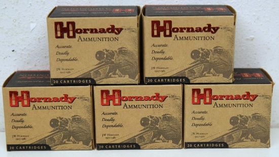 (5) Full Boxes Hornady Custom .460 S&W 200 gr. FTX Cartridges