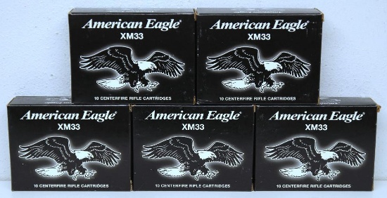 (5) Full Boxes of 10 American Eagle .50 BMG 660 gr. FMJ Cartridges