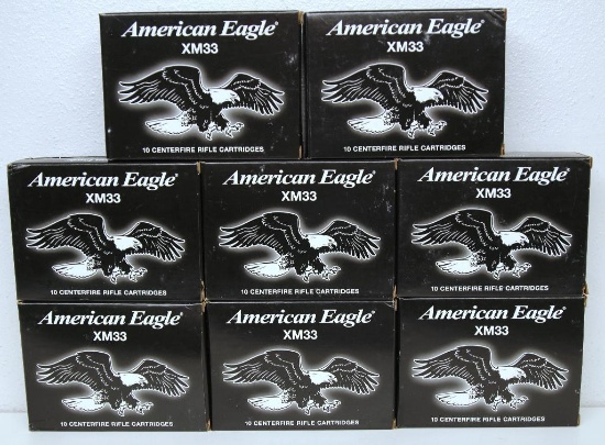 (8) Full Boxes of 10 American Eagle .50 BMG 660 gr. FMJ Cartridges