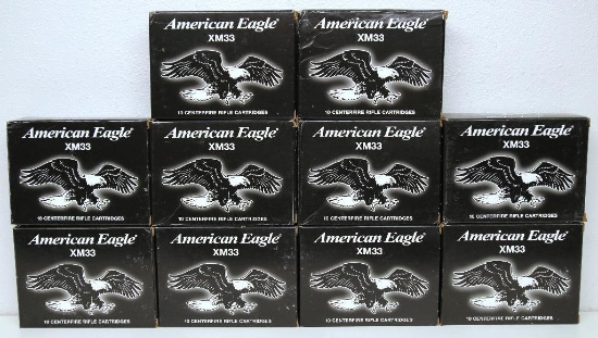 (10) Full Boxes of 10 American Eagle .50 BMG 660 gr. FMJ Cartridges