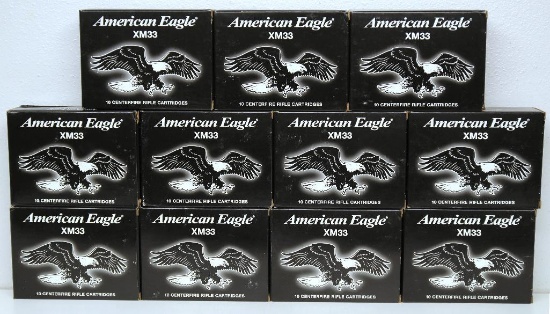 (11) Full Boxes of 10 American Eagle .50 BMG 660 gr. FMJ Cartridges
