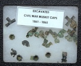 Small Frame of Excavated Civil War Musket Caps
