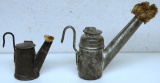 (2) Old Oil Wick Miner's Lamps