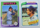 1975 Topps and 1980 Topps George Brett Kansas City Royals Baseball Cards