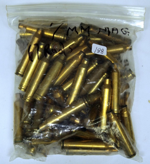 67 Rounds 7 mm Mag. Fired Brass for Reloading