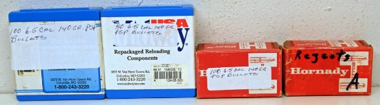 250 Rounds 6.5 Cal. 140 gr. PSP Bullets and 60 Hornady Rejects 6.5 mm .264 140 gr. Spear Point